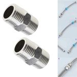 2PCS Universal Shower Hose Extension Pipe Stainless Steel Hose Extender UK