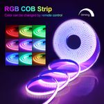 5m/10m COB LED Strip Light RGB WIFI APP Control 576LEDs/m High Density 12V 24V