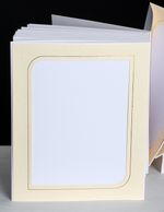 Portrait folder / accordion for 47 photos 15x20 - cream with gold edge - L813REG