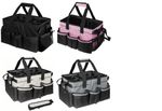 Extra Large Cleaning Caddy Organiser Bag Black Multi Compartment Shoulder Strap