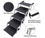 Folding Dog Steps Car Aluminium Strong Lightweight Portable 5 Reinforced Steps