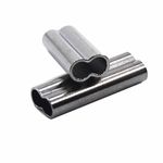0.8-2.5mm Double Barrel Fish Line Crimping Sleeves Copper Tube Connector Hooks