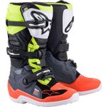 Alpinestars 2026 Tech 7S Youth Motocross Boots Grey Red Yellow Flou MX Kids Quad