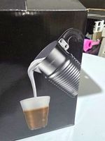 Nespresso Aeroccino 4 Electric Milk Frother & Warmer Silver/Black