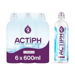 Alkaline Ionised Spring Water pH9 (6x 600ml) Purified with Electrolytes Clean