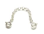 Sterling Silver 2mm  Belcher Safety Extender Chain Bracelet Necklace 1" to 6"