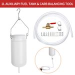 UNIVERSAL MOTORCYCLE 1 LITRE AUXILIARY FUEL TANK & CARB BALANCING TOOL BOTTLE