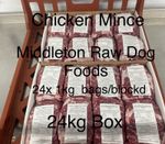 Dog Food Frozen Chicken Mince 24 x 1kg Blocks  24kg box. BARF RAW DIET delivered