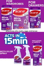 Acana Carpet Moth Killer Hanging Units Lavender Fresh spray - COMPLETE RANGE