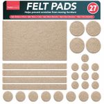 27 Felt Pads Self Adhesive Furniture Floor Protectors Chair Table Wood Legs