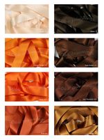 All Berisfords Orange and Brown Shades Double Satin Ribbon Made in the UK ECO