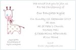 20 Handmade Christening Invites for Girls - Giraffe Design with Envelopes