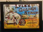 Retro-Style Tin Framed Advertising Plaque 'Lyles Golden Syrup' Signage Kitchen