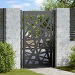 VidaXL Garden Gate Black 105x155 cm Steel Light Design