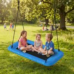 Nest Swing for Kids with Adjustable Ropes Basket Swing, 300KG Capacity, Blue