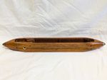 Vintage Large Wooden Weaving Loom Shuttle No.15 With Brass Ends