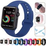 for Apple Watch Series 11 10 9 8 7 6 SE 40/41/42/44/45/46mm SILICONE Strap Band
