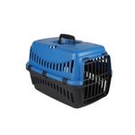 Small Pet Carrier Box Blue Hard Sided Travel Safe Crate Dog Cat Carry Basket