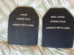 Ex UKSF Afghan Used US Body Armour SAPI Ballistic Plates Genuine Pair Large SBS