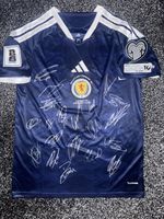 Genuine SQUAD SIGNED SCOTLAND v DENMARK WORLD CUP QUALIFIERS SHIRT - PHOTO PROOF