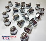 New 60x 32mm Wheel Nut Cover LONG Lux Plastic CHROME Lorry Trailer Bus Truck LKW