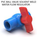 Valve Solvent Weld Water Flow Regulator To Suit 20/25/32/40/50/63~200mm PVC Ball
