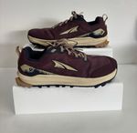 Altra Womens Lone Peak 9+ Maroon Trail Hike Trainers - Size 8 UK