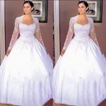 Satin Wedding Dresses A Line Vintage Long Sleeveless Summer Classic Bridal Gowns