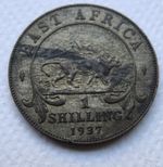1937 East Africa One Shilling Coin King George VI