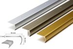 Aluminium Bullnose Stair Nosing 50mm x 30mm x 118cm Curved Step Edge Trim