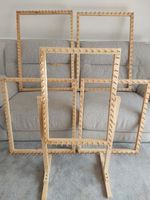 FRAME/LOOM TO MAKE POM POM BLANKETS WITH DOWELS