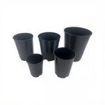 Deep Rose Pots 1, 2, 3, 4, 7 Litre Plant Flower Pot Tall Root Black Strong