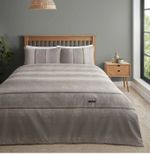 Catherine Lansfield Denim Duvet Cover Double Quilt Bedding Bed Linen Set Natural