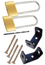 Locking Kit for Door Security Barricade Drop-in Parallel Fixing Brackets.