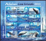 Whales Dolphins Ships Definitives Part 2 Sheetlet Aitutaki 2013 MNH