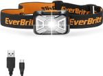 EverBrite Head Torch Rechargeable, LED Headlight Super Bright with Red Light
