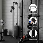 Cable Pulley Machine Crossover Fly Home Gym Wall Mounted Adjustable Dual System
