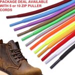 Shoe Laces Round in 4 sizes 12 vibrant colours / Package deal with Zip Cords UK