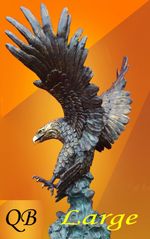 BRONZE EAGLE FIGURINE SCULPTURE ART DECO STATUE BIRD OF PREY FIGURE ADLER BRONZ