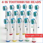 16x Toothbrush Heads for Oral-b Braun Compatible Electric Toothbrush Replacement