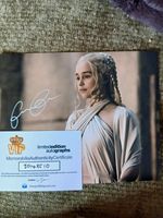 EMILIA CLARKE Hand Signed Autograph Photo Daenerys Game Of Thrones Genuine + COA
