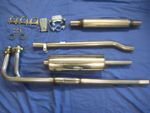 MGB BOMB BOX STAINLESS EXHAUST SYSTEM INC FITTING KIT 1969-74 CHROME BUMPER   