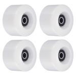 4pcs 55mm Skateboard Wheel with Bearings ABEC-9 Street Wheels Cruiser 80A White