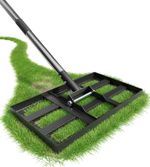 Lawn Levelling Rake, 43x25cm Grass Leveling Rake, Heavy Duty & Effort Saving Law
