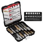 TopsTools Drill Bits Steel Masonry Wood Plastic 151pcs 1mm-10mm Storage Box Set