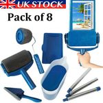 Paint Runner Pro Roller 8Pcs Brush Set Room Painting Wall Handle Decorating Home