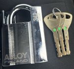 NEW -Abloy 342 Hardened Chrome Plated Steel Padlock - 3 Keys