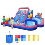 COSTWAY Inflatable Water Slide Park Giant Bounce House（without Blower）