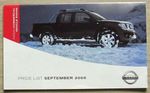 NISSAN COMMERCIAL VEHICLE RANGE UK Price List Sep 2005 Kubistar NAVARA Primastar