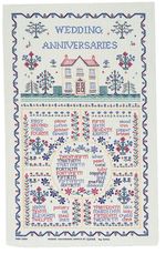 Cotton Tea Towel Ulster Weavers Wedding Sampler 100% Cotton Yellow